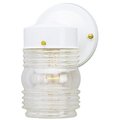 Brightbomb One Light Outdoor Wall Lantern; White BR880087